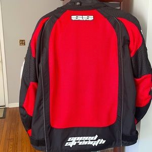Red/Black Speed and Strength Motorcycle Jacket.  New, never worn.